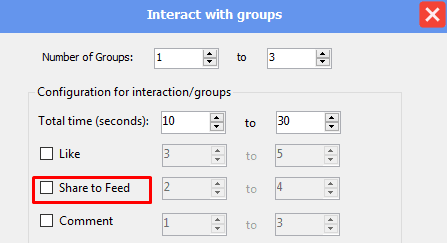 share to feed - interact with groups - phone farm bot - facebook bot