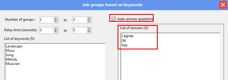 auto answer questions - join groups by keywords - phone farm bot - facebook bot