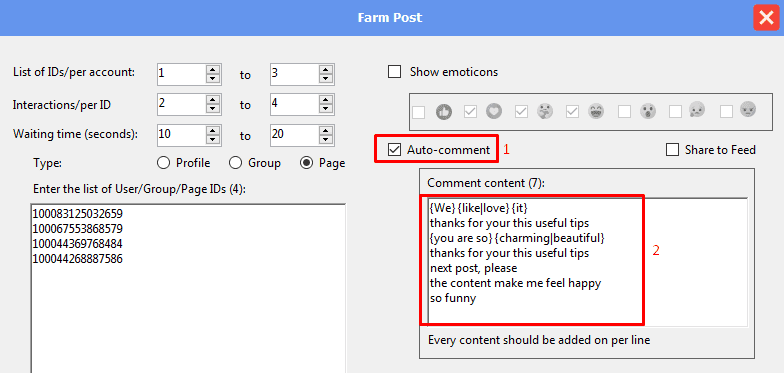 auto comment - facebook phone farm