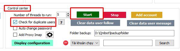 Chạy chức năng Follow by Users