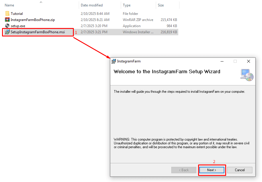 install bot - Instagram phone farm