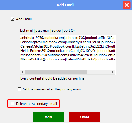 delete the secondary email - no - facebook phone farm