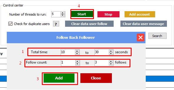 set up  - follow back the followers - Instagram phone farm