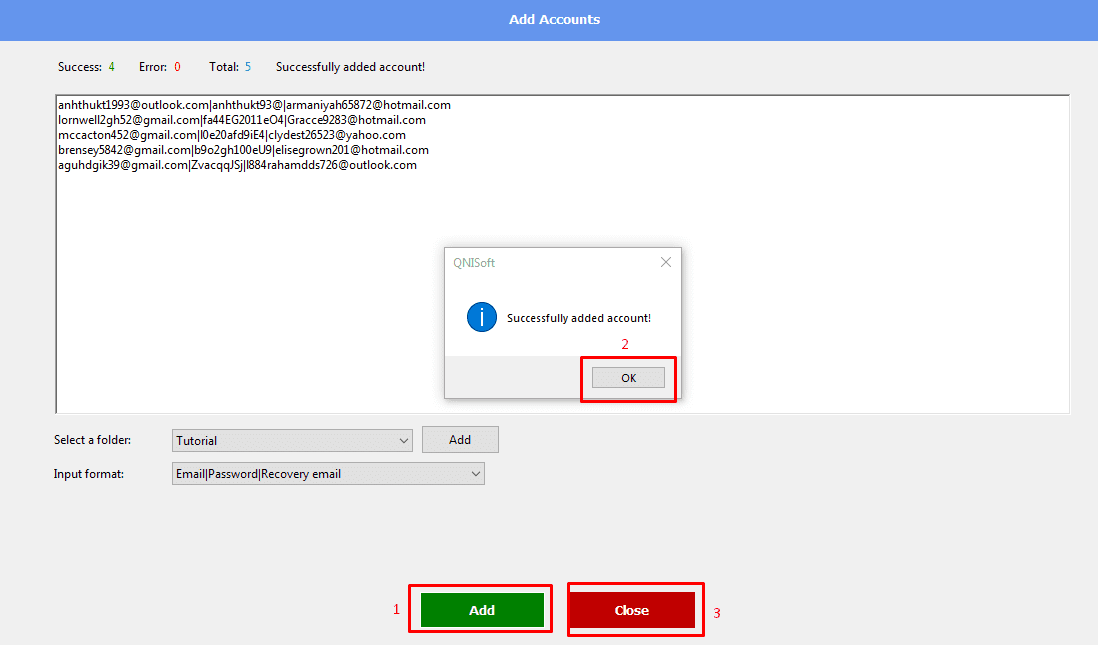 add account - ok - youtube phone farm