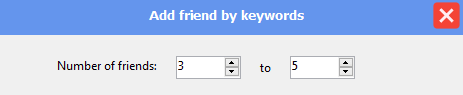 number of friends - add friend by keywords - facebook bot