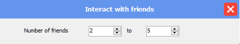number of friends - interact with friends - facebook bot