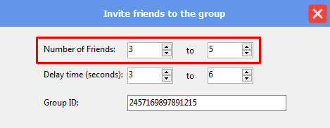 number of friends - invite friends to join group - phone farm bot - facebook bot