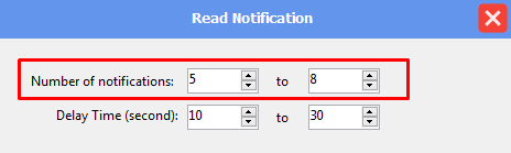  number of notification - read notification- phone farm bot - facebook bot
