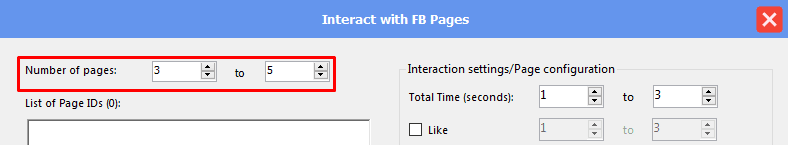 number of pages - interact with fb page - phone farm bot - facebook bot
