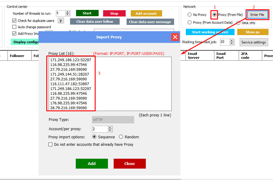 proxy from file - Instagram phone farm