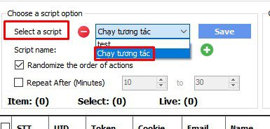Tên quy trình chạy trong phần mềm Instagram phone farm