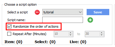 randomize the order of actions - Instagram phone farm