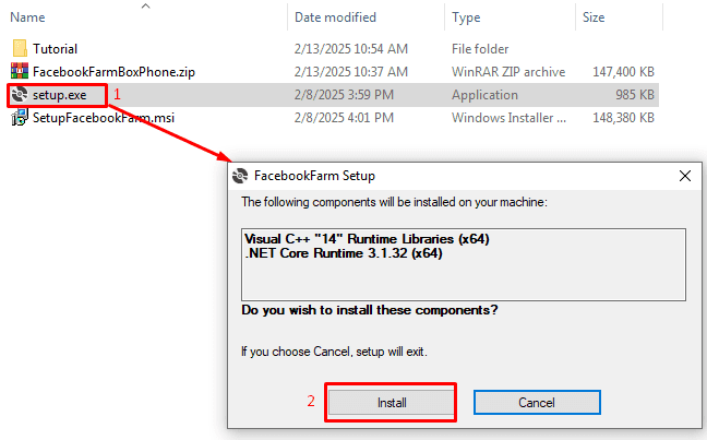 setup - facebook phone farm 