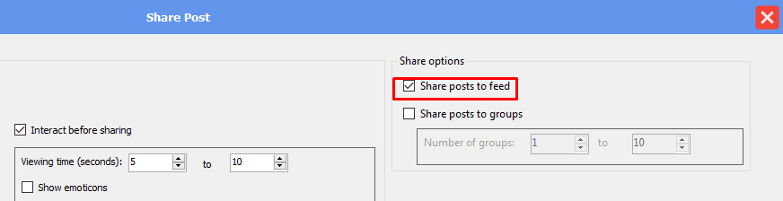 share posts to feed - phone farm bot
