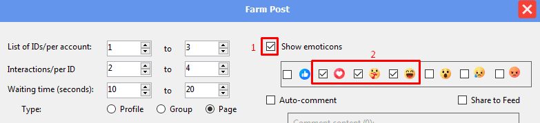 show emotion - facebook phone farm