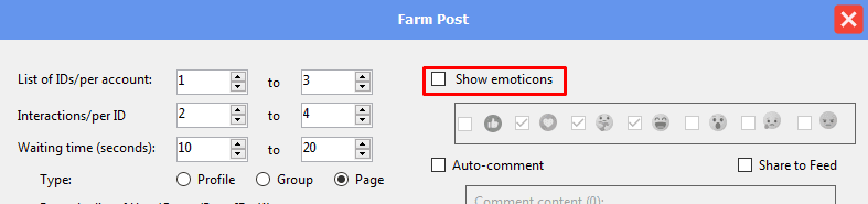 show emotion - no - facebook phone farm