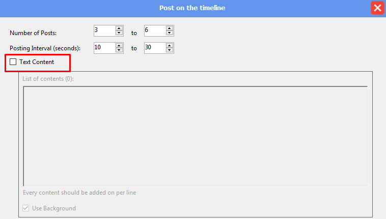 text content - post on timeline - phone farm bot - facebook bot
