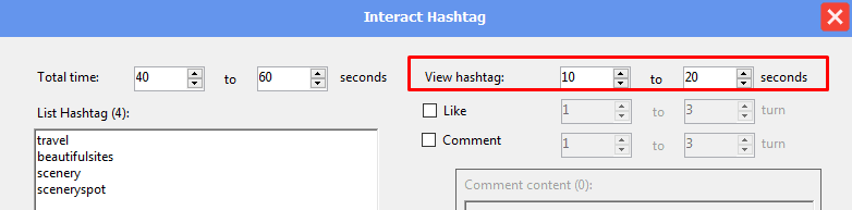 view hashtag  - interact by hashtag - Instagram phone farm