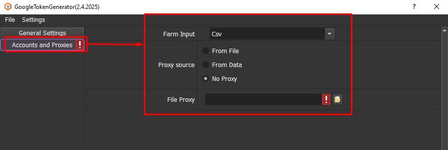 Accounts and Proxies - Tool tạo refresh token cho Youtube