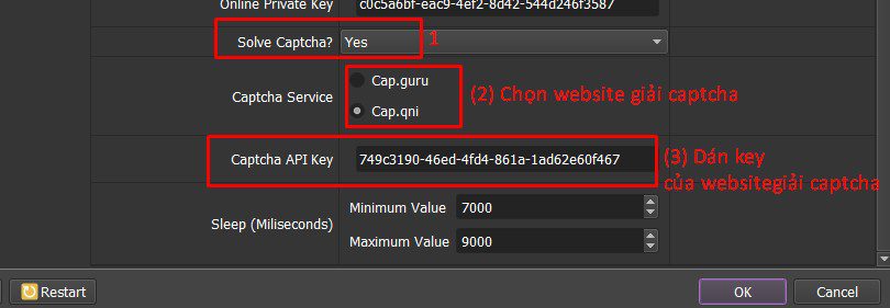 Giải captcha - Tool tạo refresh token cho Youtube tự động