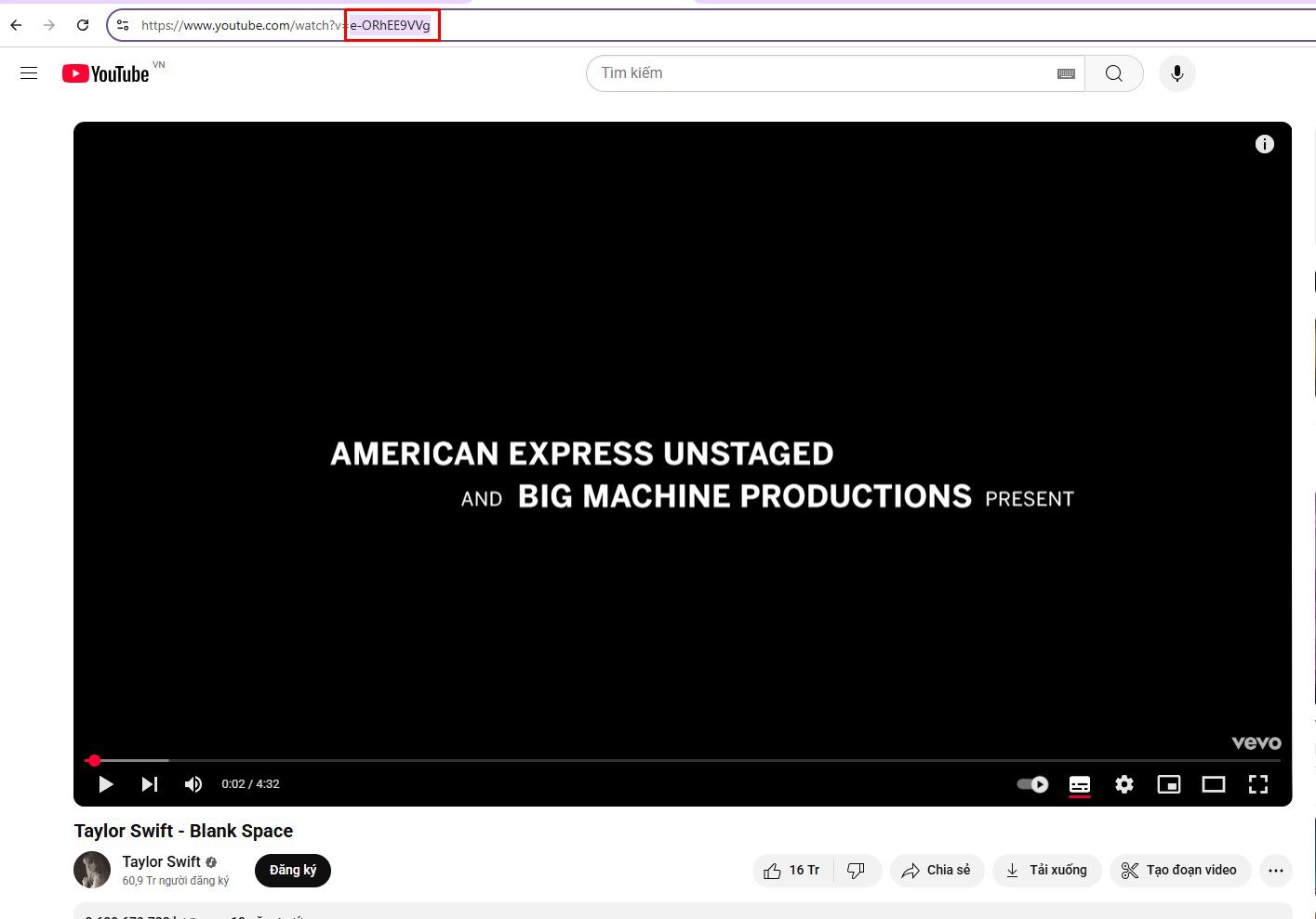 Cách lấy ID video Youtube trong phần mềm Youtube API Key