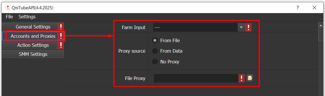 accounts and proxies  - youtube software