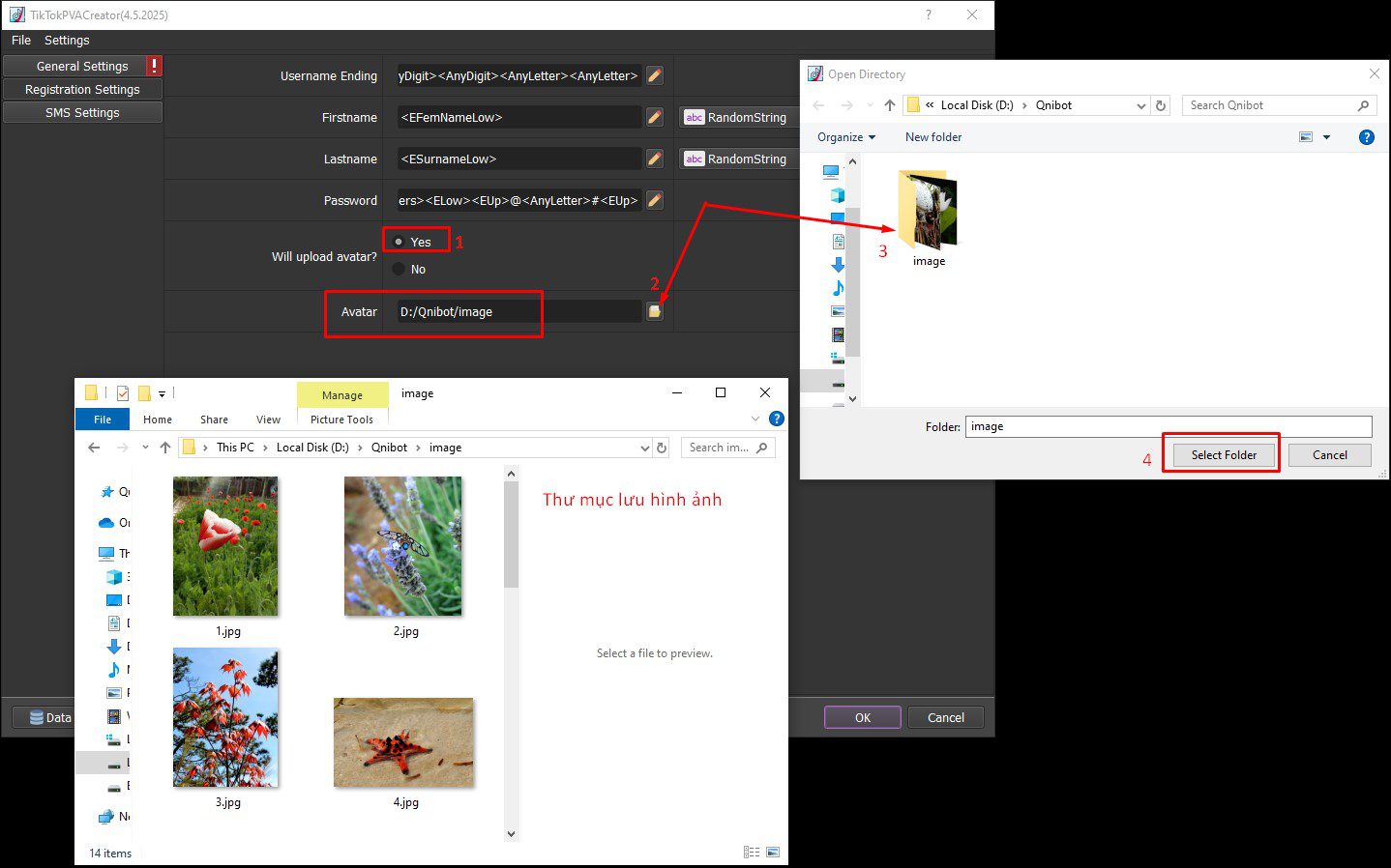 Cập nhật avatar - Tool reg acc Tiktok