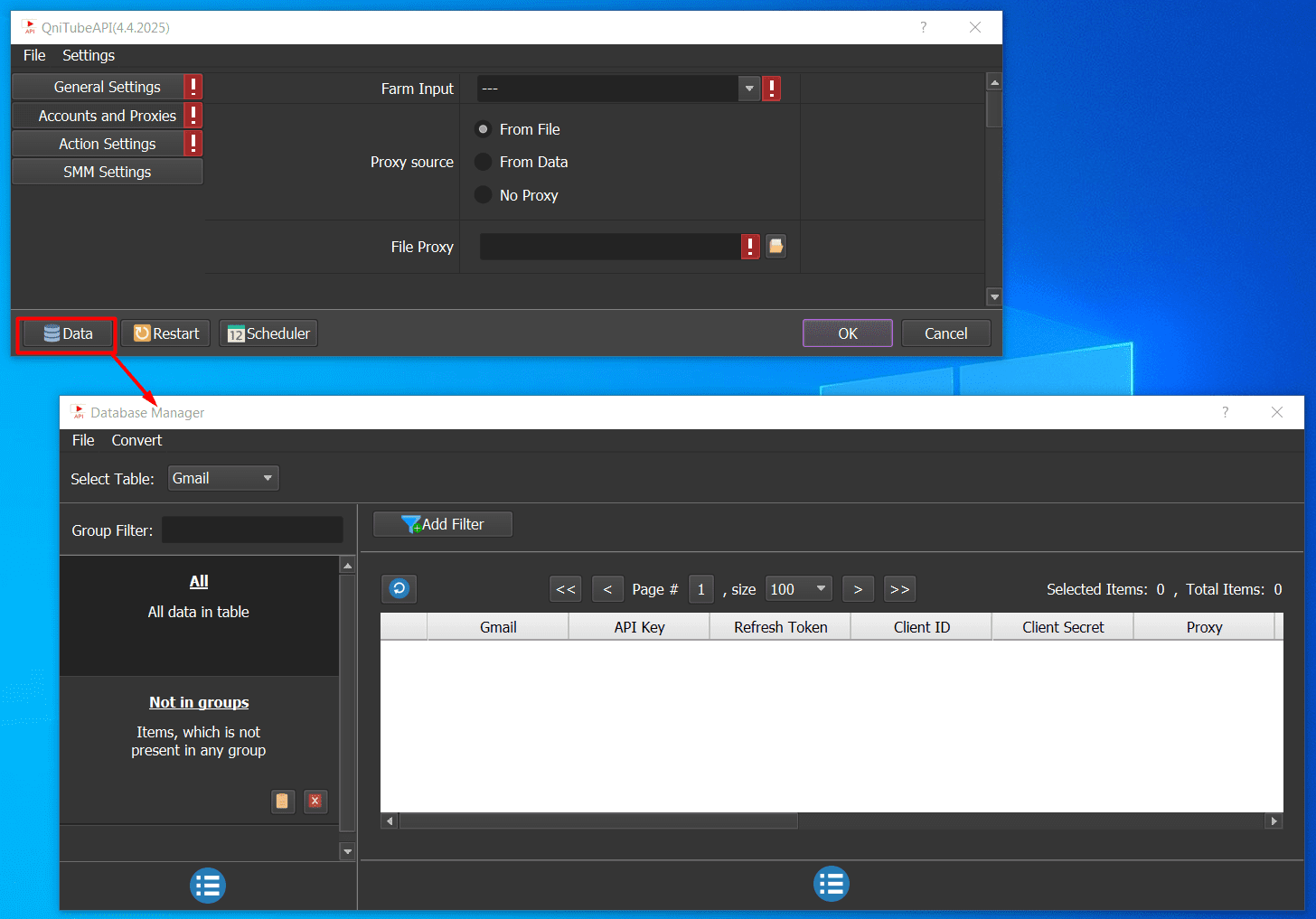 import Gmail - youtube software