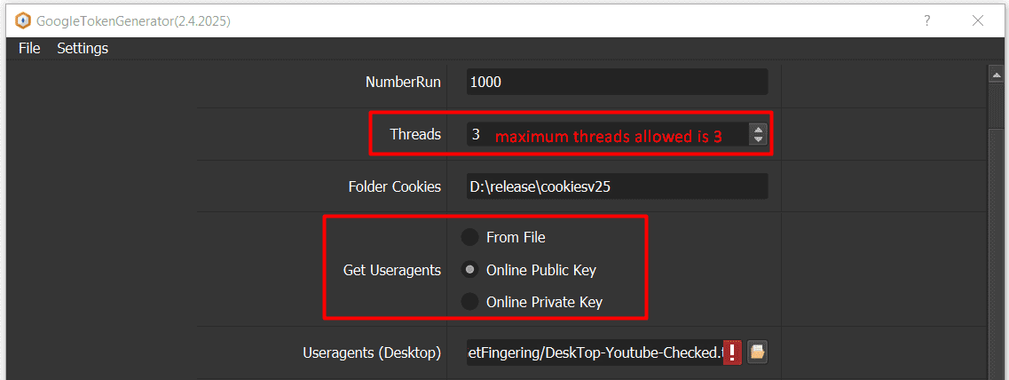 get useragent - online public key - Generate Google API client ID