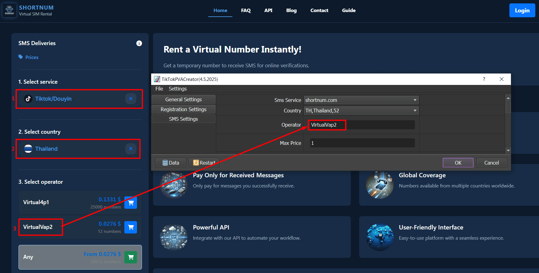operator - tiktok account generator