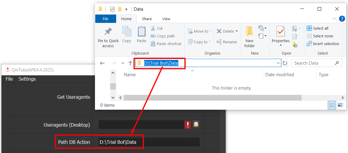 path db action - youtube auto tool