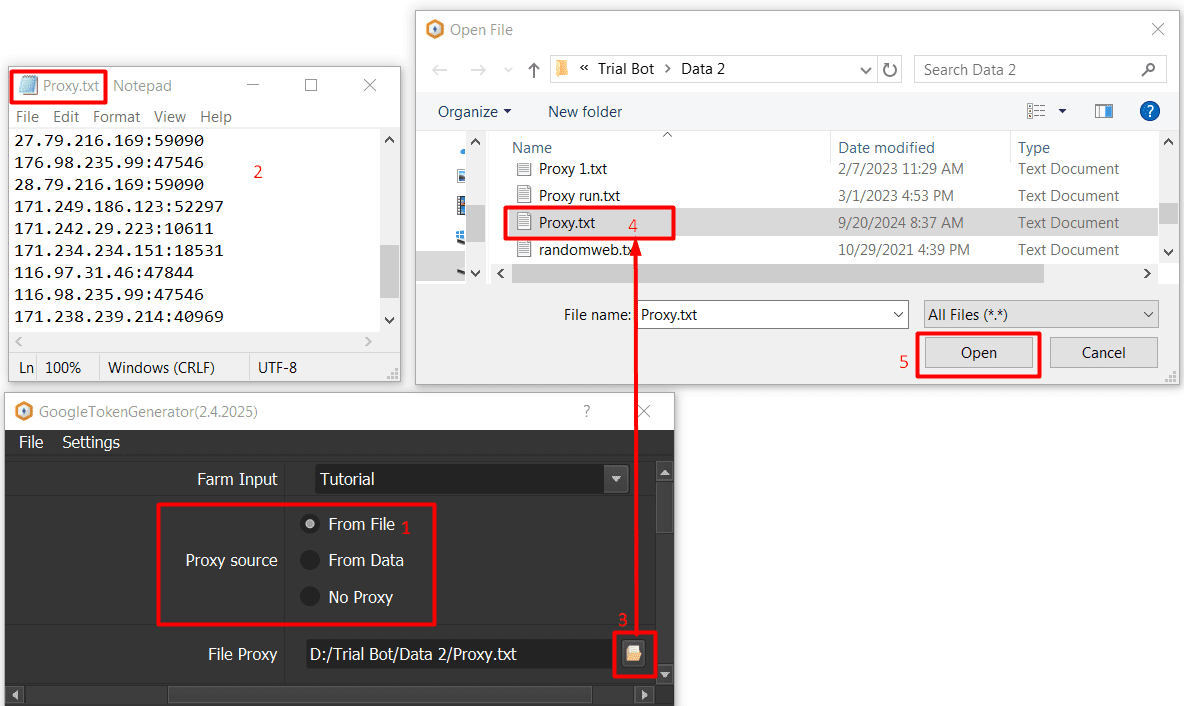 proxy source - from file - Generate Refresh Token for YouTube