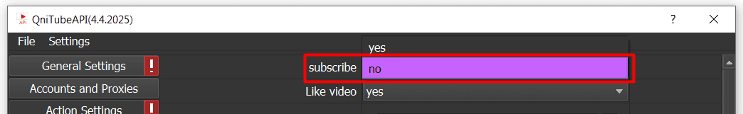 subscribe - no - YouTube API Bot