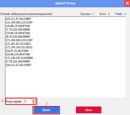  add proxy imap - import proxy - threads bot