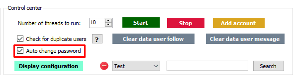 auto change password - Threads automation software