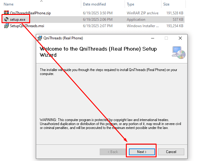 Cài đặt tool auto Threads