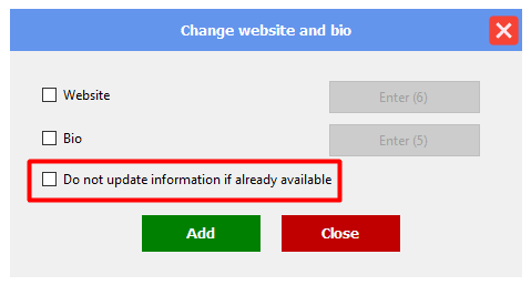 Update information if already available - threads tool