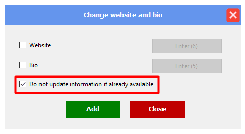 Do not update information if already available - threads tool