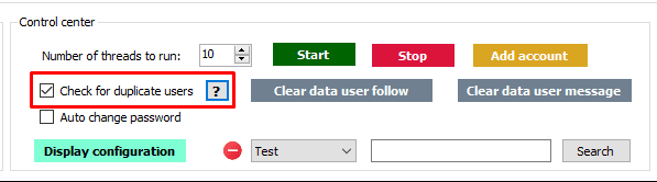 check for duplicate users - Threads automation software