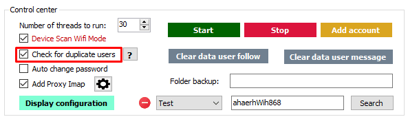 check for duplicate users - threads bot