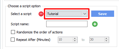 select a script- Threads automation software