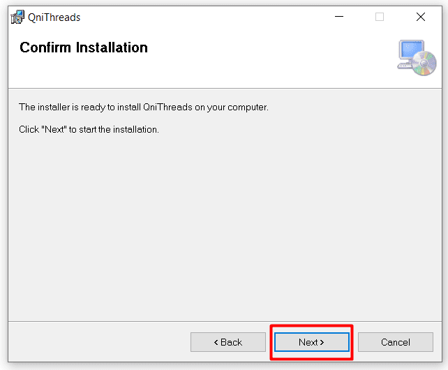 confirm installation- Threads automation software