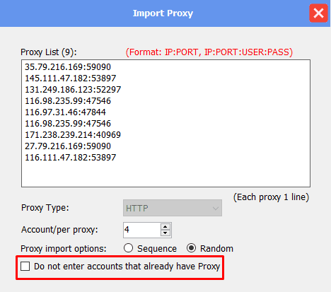 proxy from file - enter accounts that already have proxy - threads auto tool