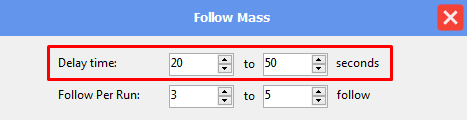 follow mass - delay time - threads software
