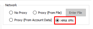 hma vpn - threads auto tool