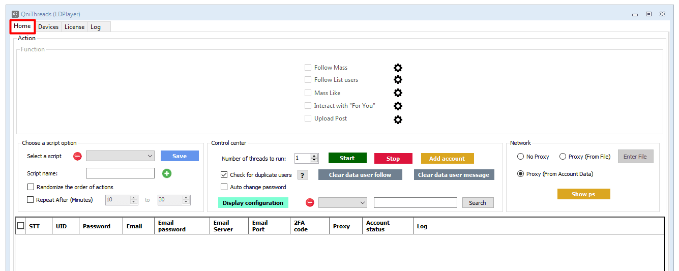 home- Threads automation software