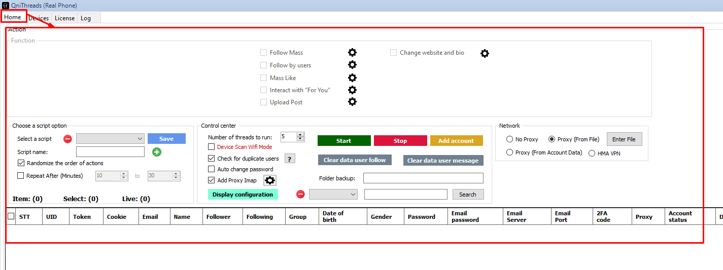 Home - Tool auto Threads