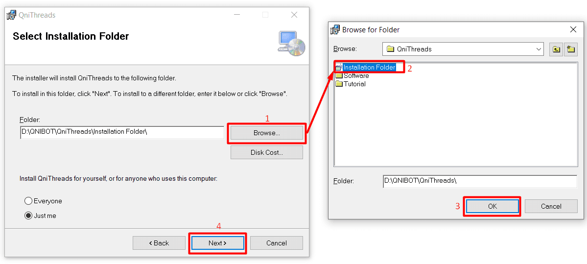 installation folder- Threads automation software