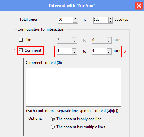interact with for you feed - comment - threads software