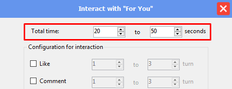 interact with for you - total time - Threads auto bot
